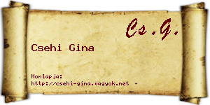 Csehi Gina névjegykártya